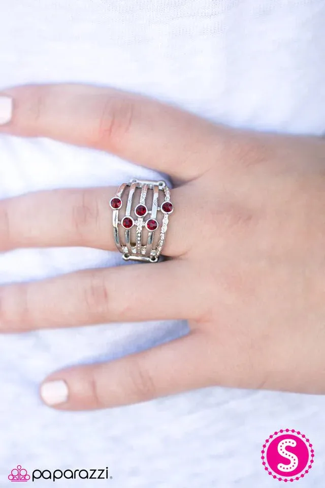 Paparazzi Ring ~ Close Ranks - Red