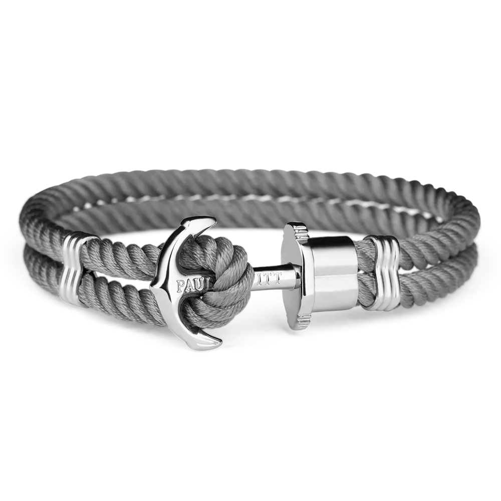 Paul Hewitt Phrep Nylon Silver / Grey Bracelet - XL