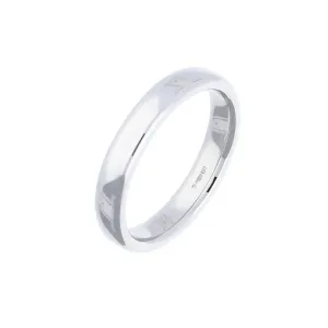 Platinum 4mm court wedding band