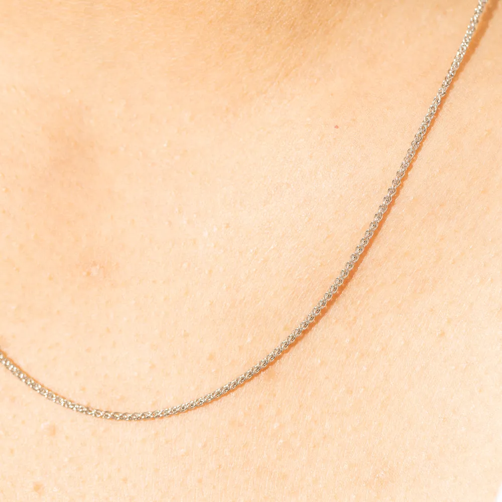 Platinum Wheat Chain Necklace