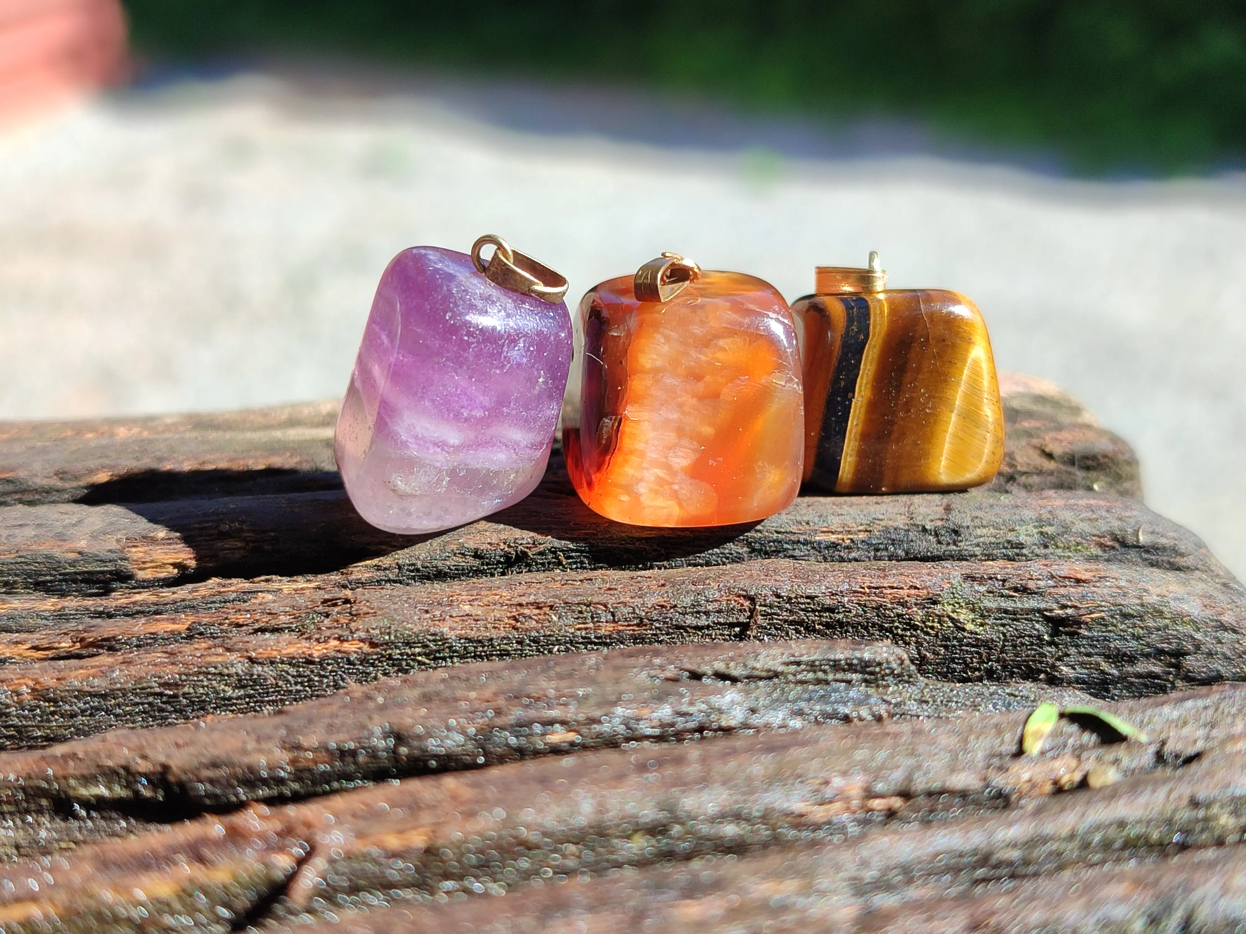 Polished Mixed Box Of 12 Gemstone Pendants - Sold Per Box - From Southern Africa