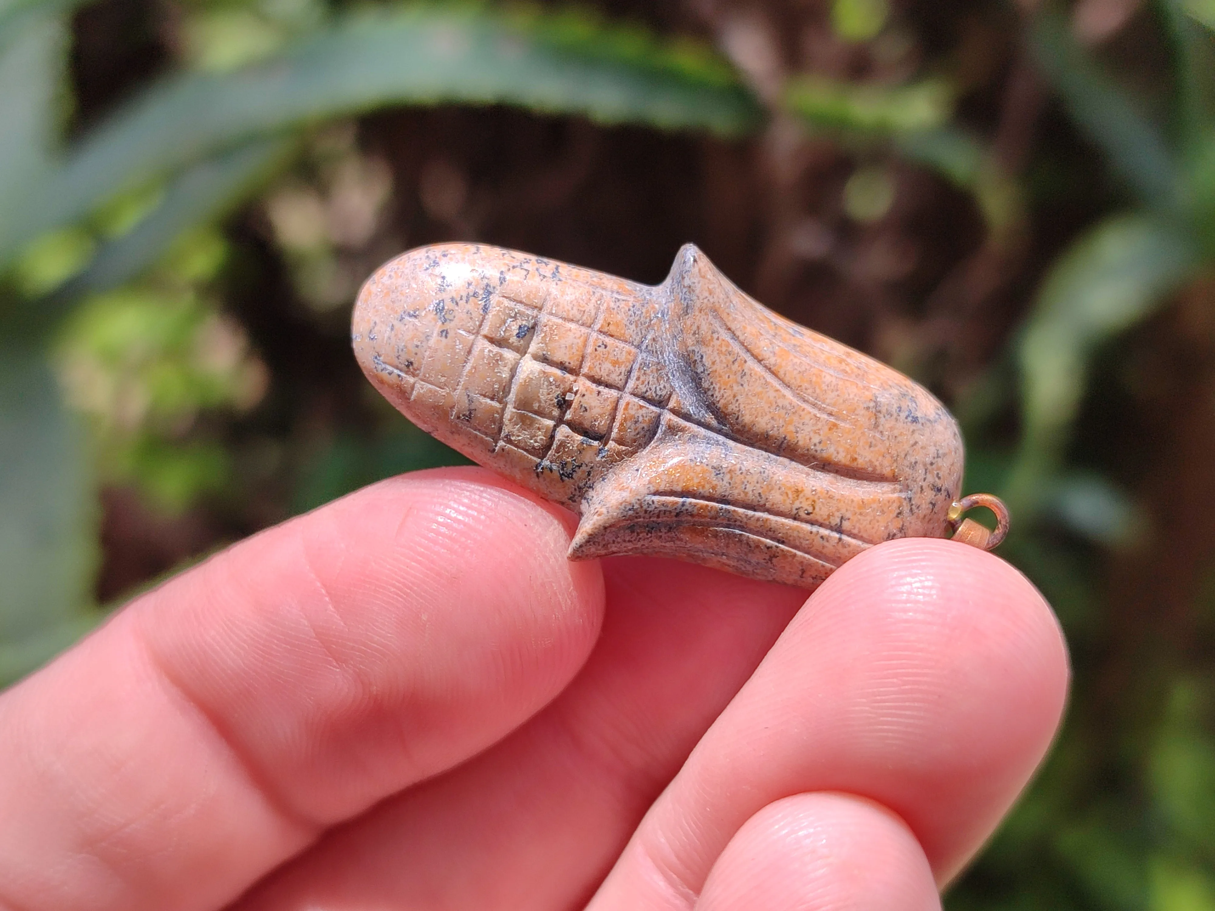 Polished Mixed Set Of 12 Gemstone Maize / Corn Cob Pendants - Sold Per Box - From World