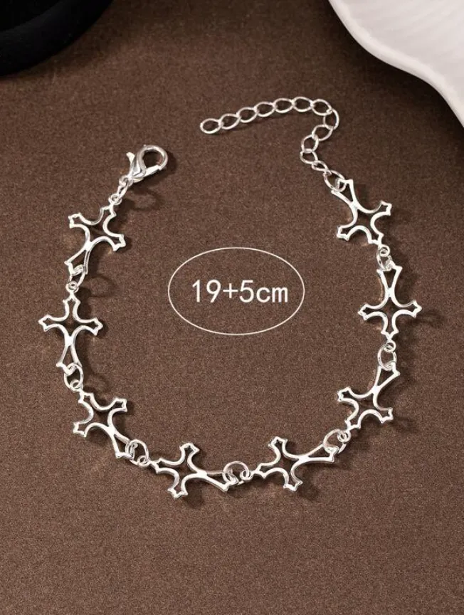 Saint Silver Cross Bracelet