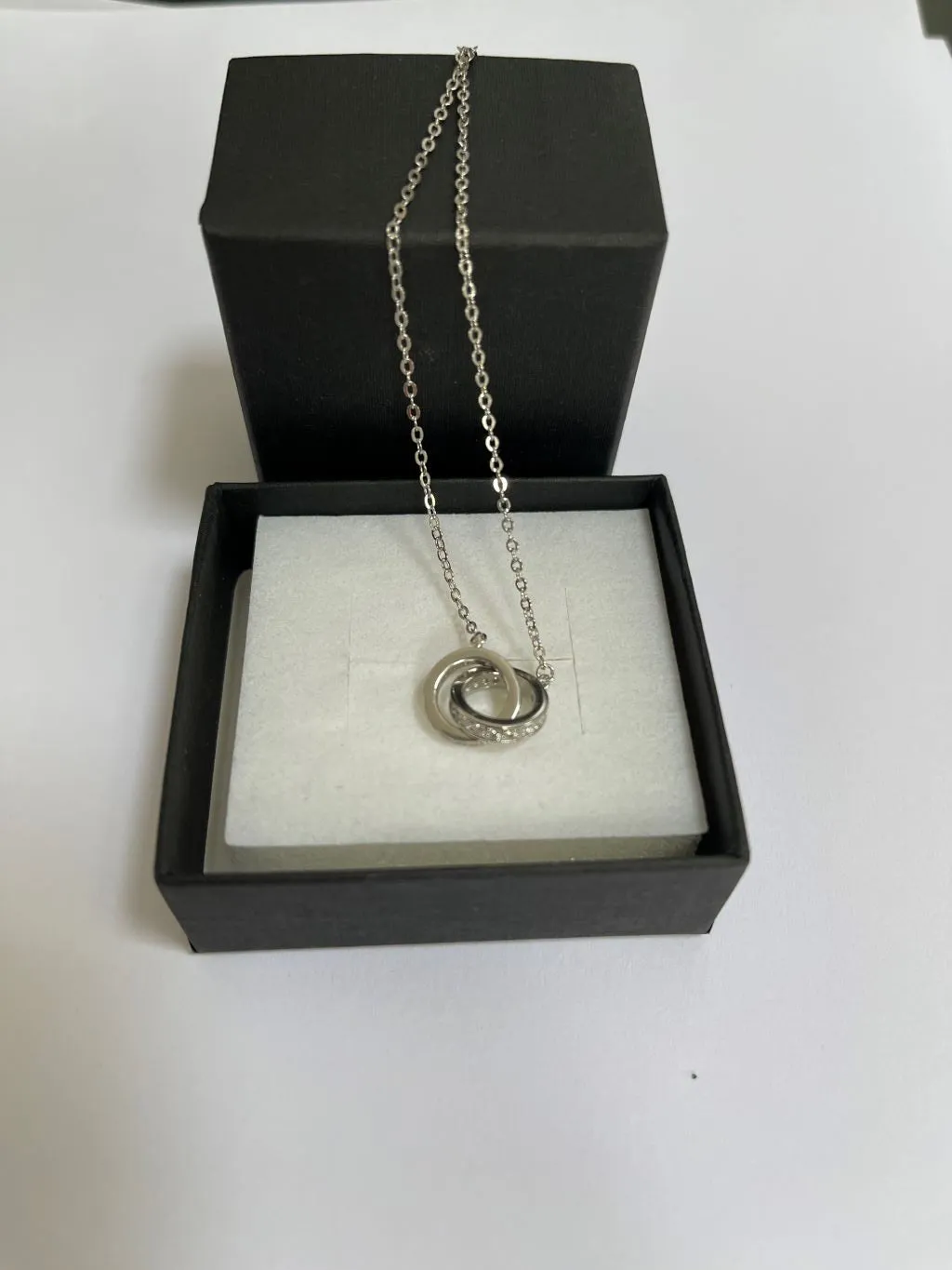 Silver 'Infinity' Circles  Necklace