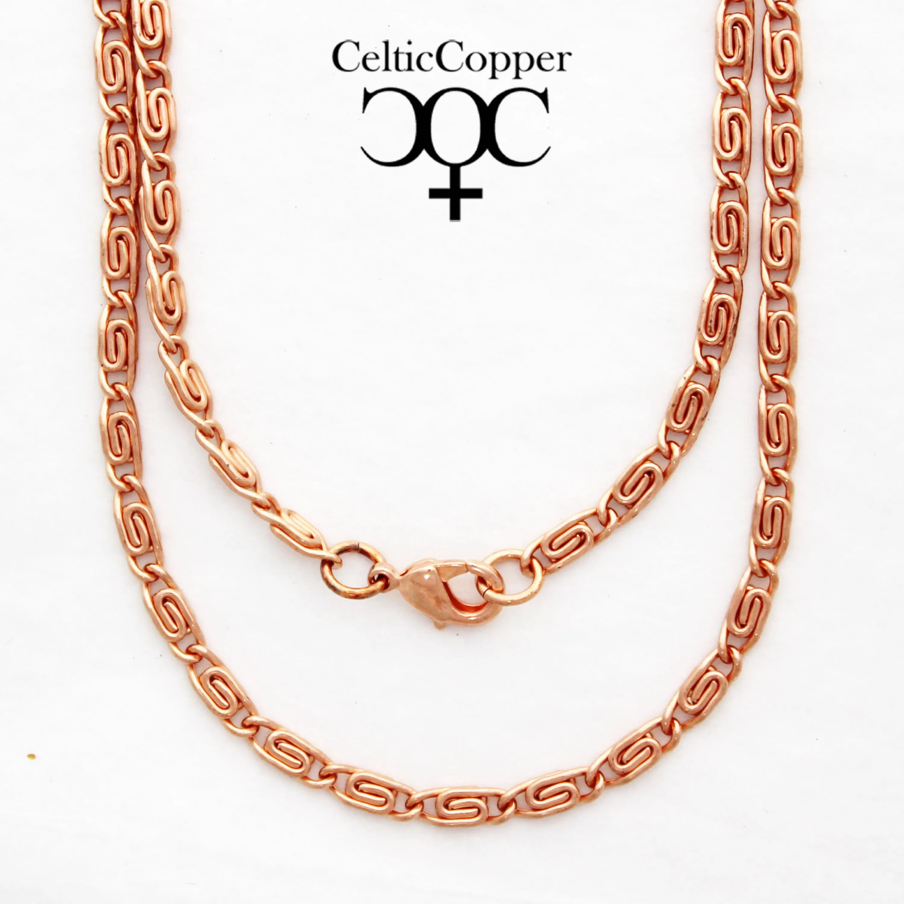 Solid Copper Necklace Chain Celtic Copper Fine Scroll Chain Necklace NC61 Celtic Necklace Chain Solid Copper Necklace 18 Inch Chain