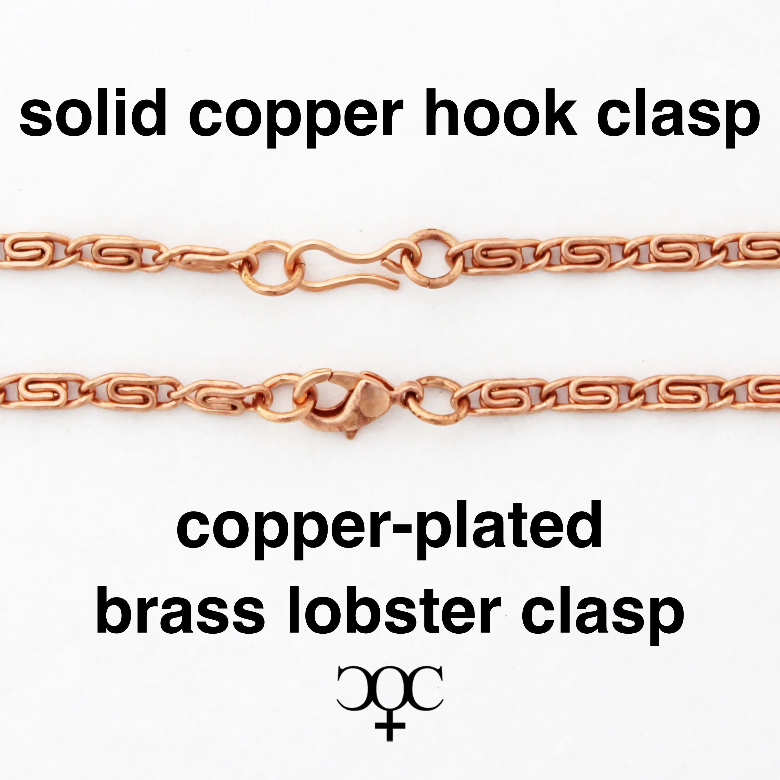 Solid Copper Necklace Chain Celtic Copper Fine Scroll Chain Necklace NC61 Celtic Necklace Chain Solid Copper Necklace 18 Inch Chain