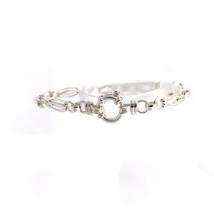 Stering Silver Fancy Link Bracelet