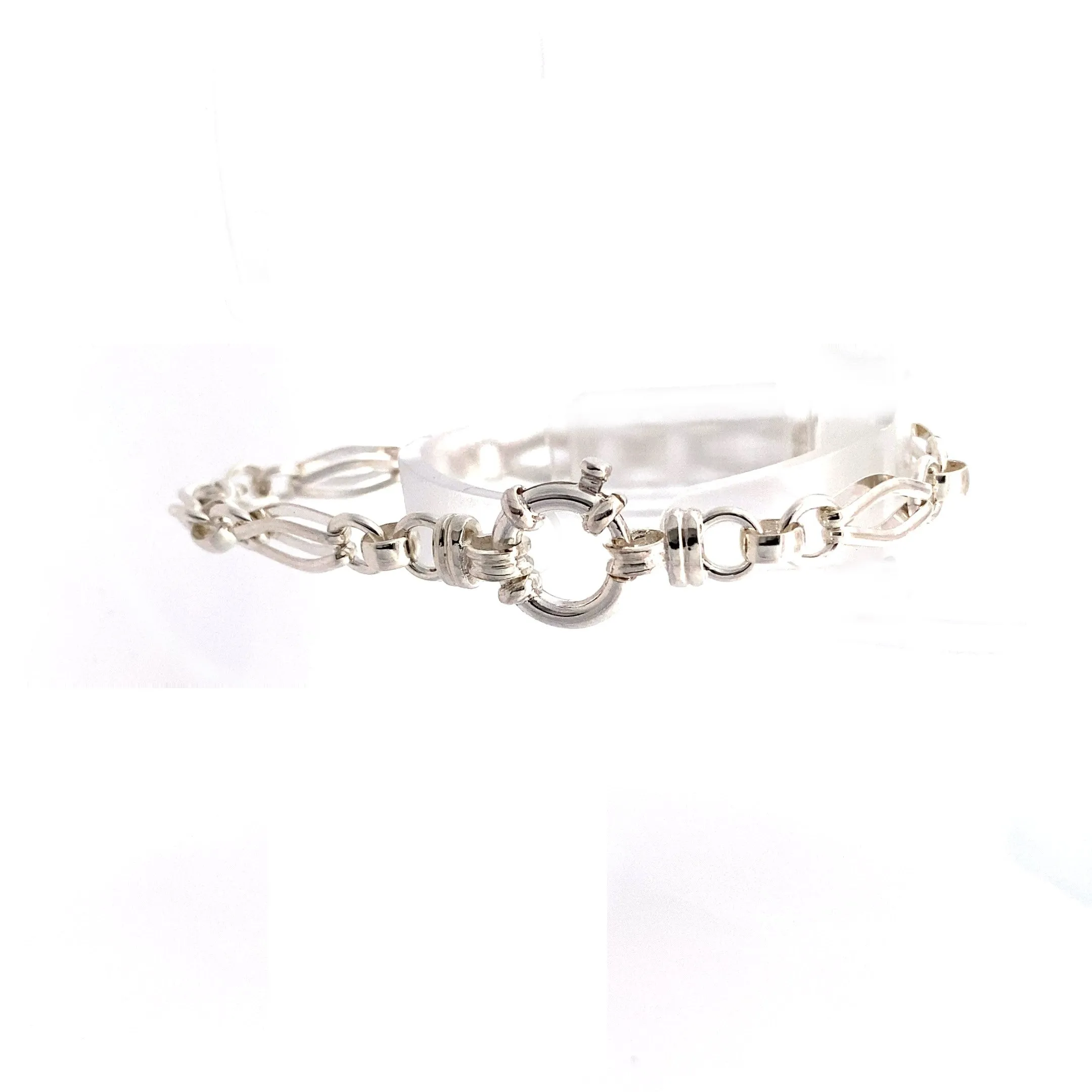 Stering Silver Fancy Link Bracelet