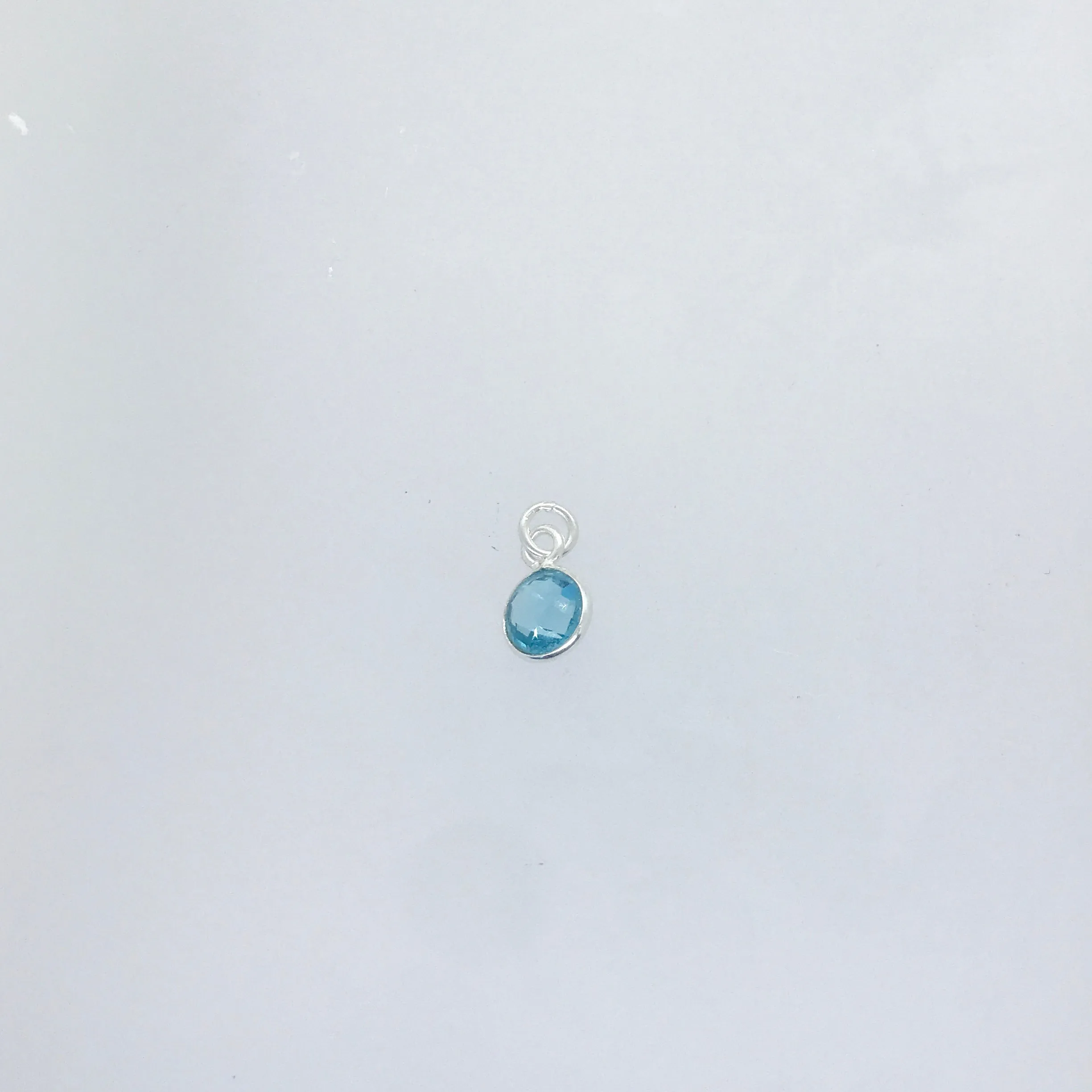 Sterling Silver Round Birthstones Pendants