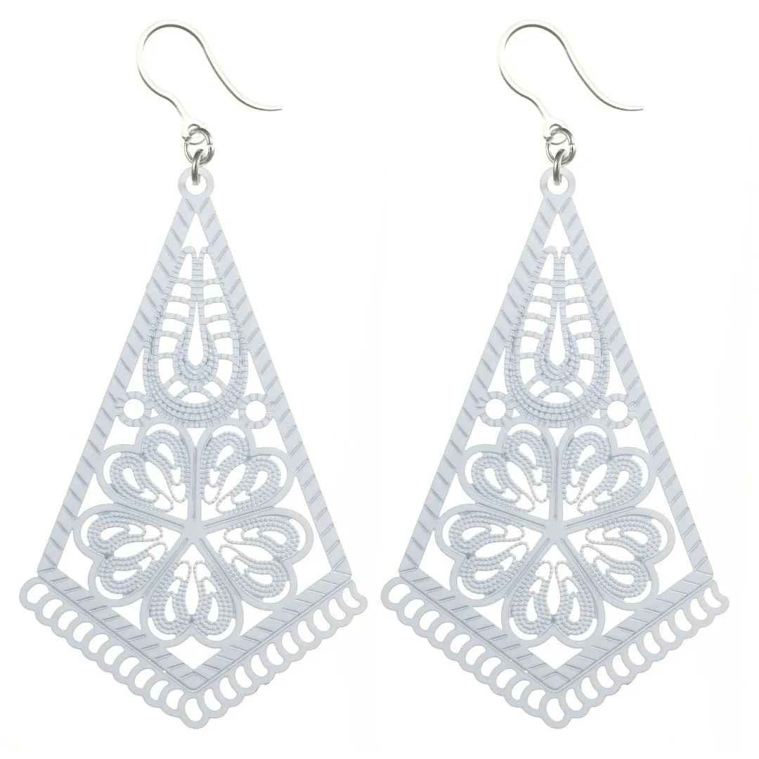 Table Runner Dangles Hypoallergenic Earrings for Sensitive Ears Made with Plastic Posts