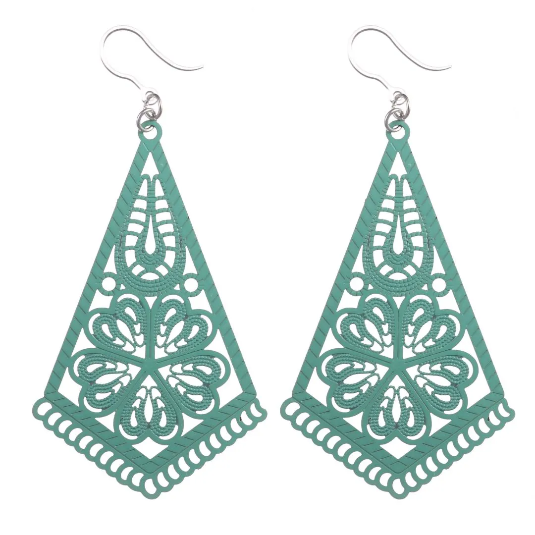 Table Runner Dangles Hypoallergenic Earrings for Sensitive Ears Made with Plastic Posts