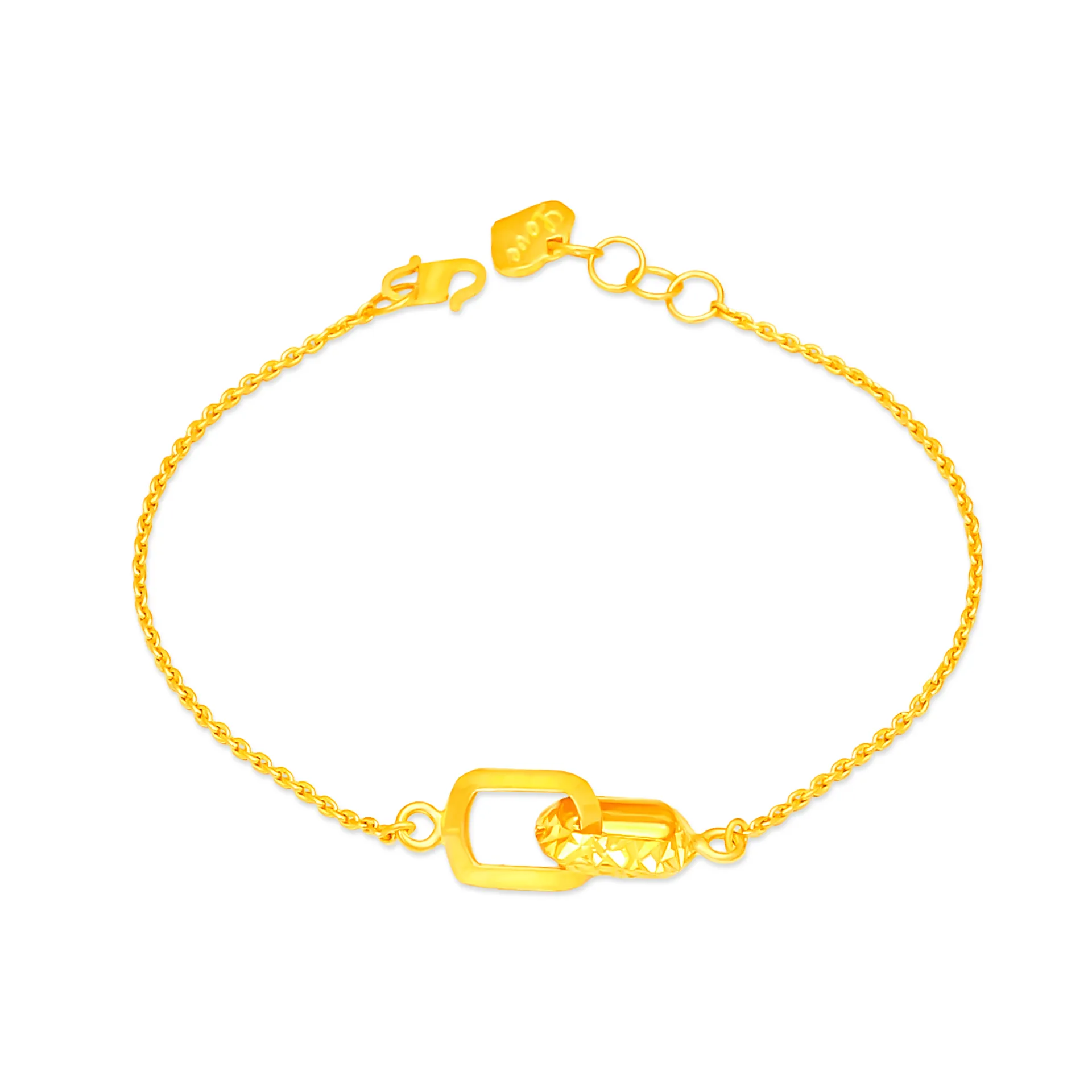 TAKA Jewellery 916 Gold Bracelet with Links