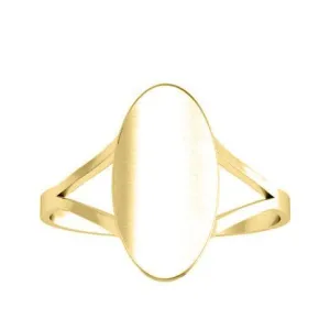 Tall Oval Tapered Shank Signet Ring - 17mm x 9mm