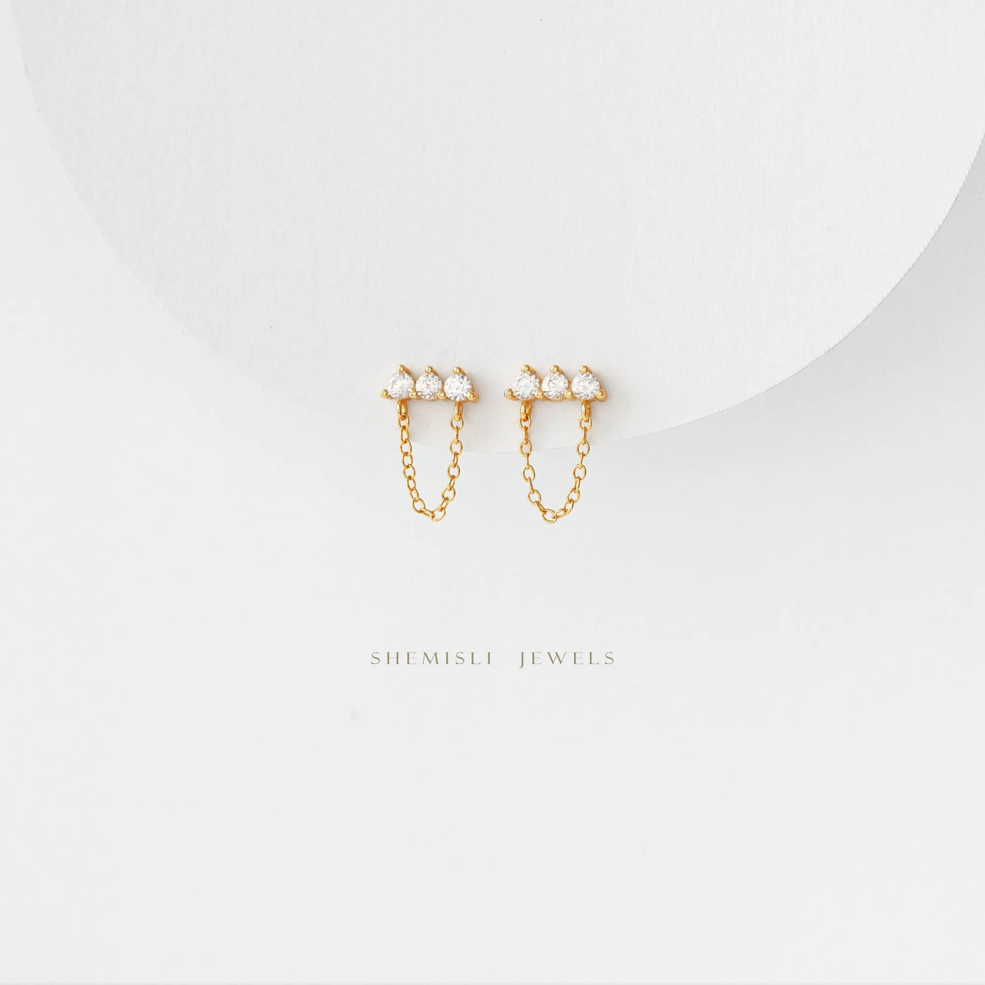 Tiny Bar CZ Studs Earrings, Unisex, Gold, Silver SHEMISLI SS145, SS265, SS266, SS267, SS268