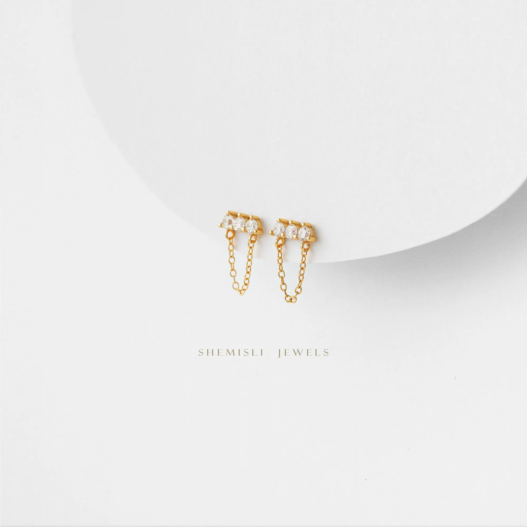 Tiny Bar CZ Studs Earrings, Unisex, Gold, Silver SHEMISLI SS145, SS265, SS266, SS267, SS268