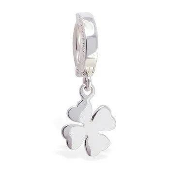 TummyToys® 925 Silver Clover Belly Ring