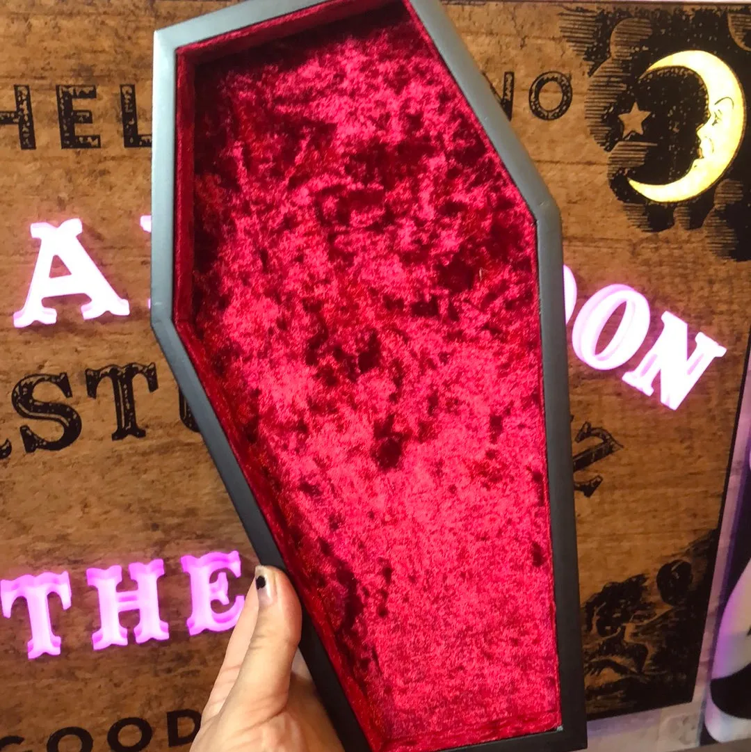 Velvet Coffin Trinket Tray - Lively Ghosts