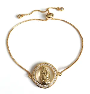 Virgen de Guadalupe Bolo Bracelet Adjustable