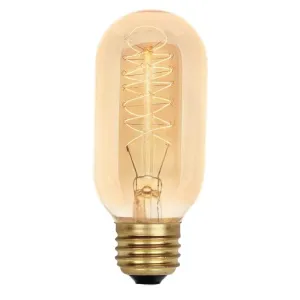 Westinghouse 0413700 40 Watt Incandescent T14 Decorative Amber - 2450 Kelvin - 105 Lumens - E26-Medium Base - 120 Volt - Card